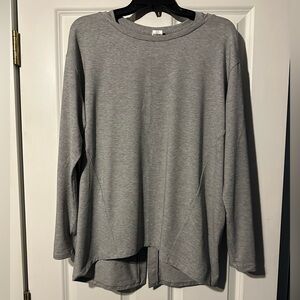 Gray Long Sleeve Top